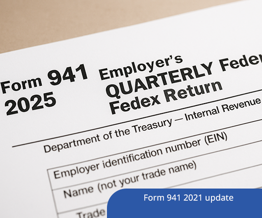 IRS Releases Form 941 2021 update