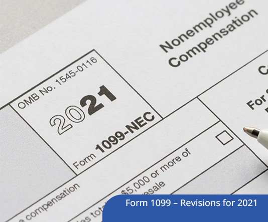 Form 1099 – Revisions for 2021